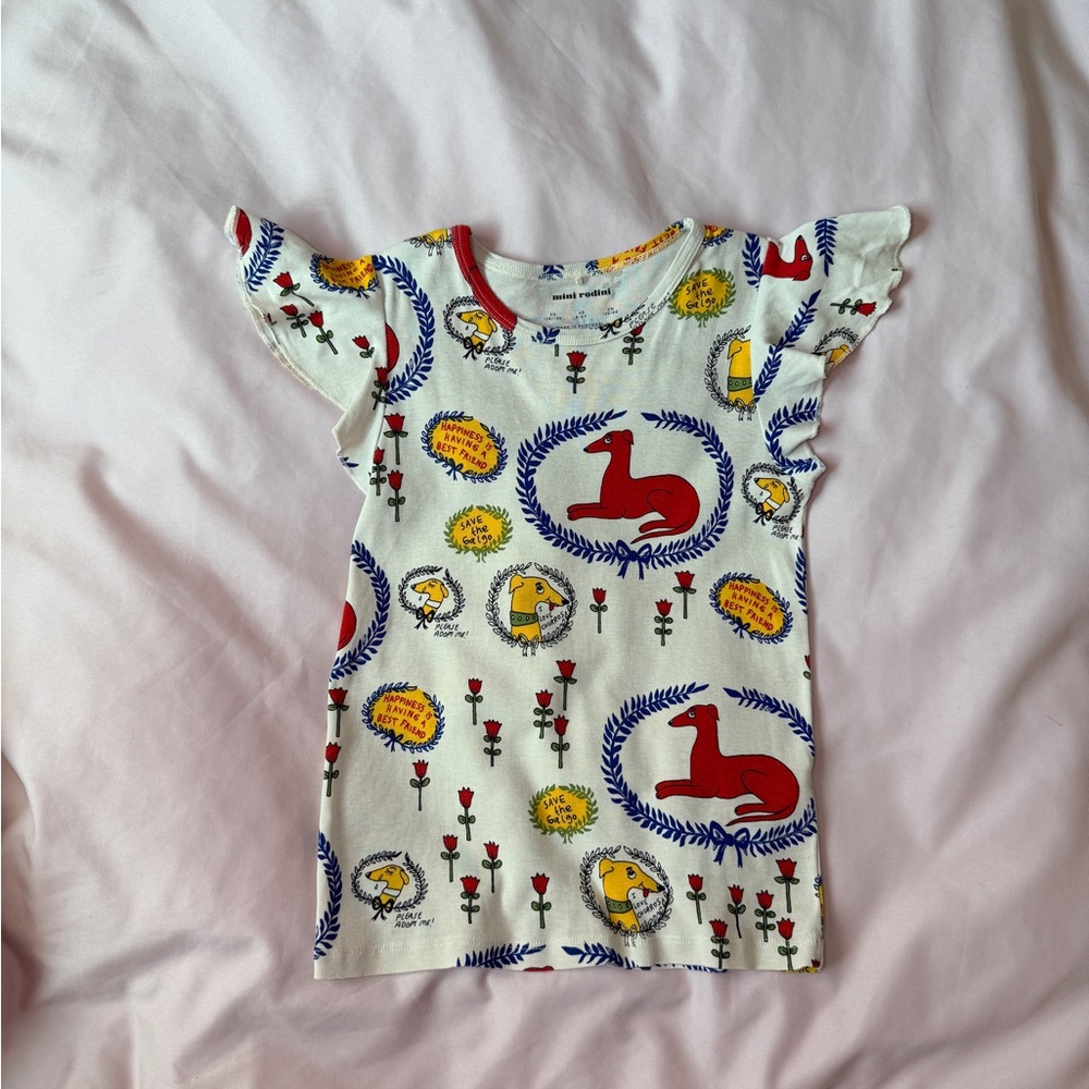 Mini Rodini organic “Save the Galgo" top - Picture 9 of 10